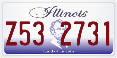 IL license plate Z532731