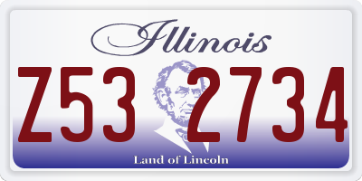 IL license plate Z532734