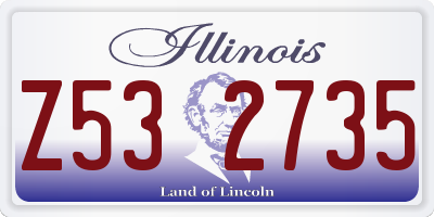 IL license plate Z532735