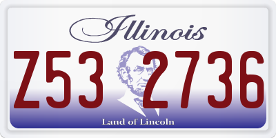 IL license plate Z532736