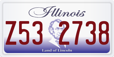 IL license plate Z532738