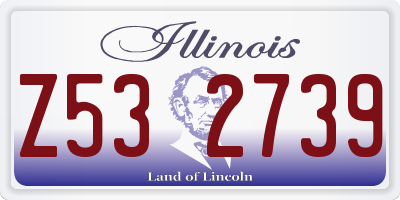 IL license plate Z532739