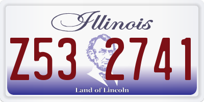 IL license plate Z532741