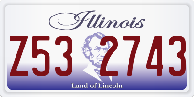 IL license plate Z532743