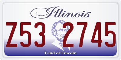 IL license plate Z532745
