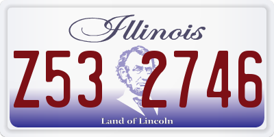 IL license plate Z532746