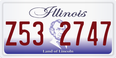 IL license plate Z532747