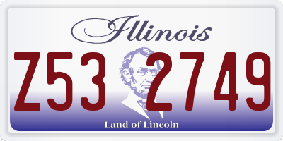 IL license plate Z532749