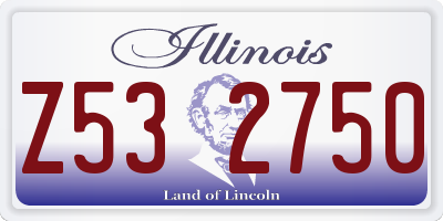 IL license plate Z532750
