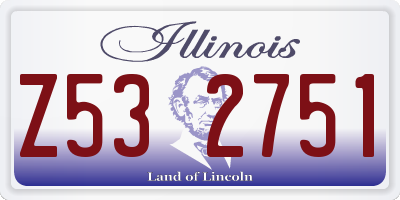 IL license plate Z532751