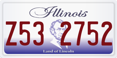 IL license plate Z532752