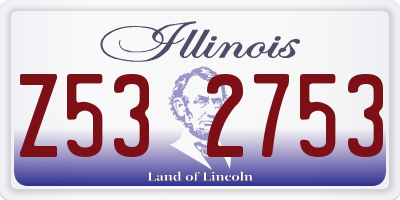IL license plate Z532753