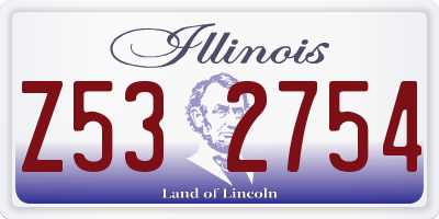 IL license plate Z532754