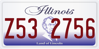 IL license plate Z532756