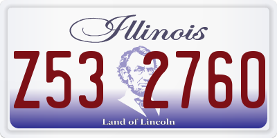 IL license plate Z532760