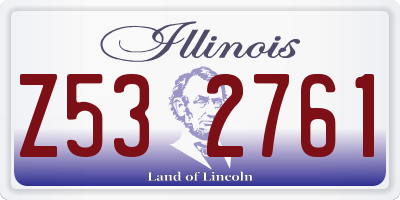 IL license plate Z532761