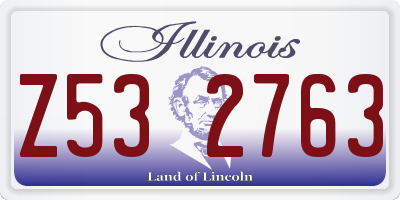 IL license plate Z532763