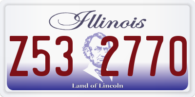 IL license plate Z532770