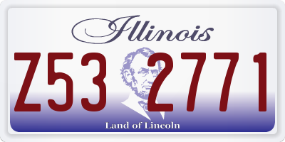 IL license plate Z532771