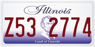 IL license plate Z532774