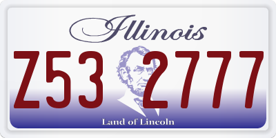 IL license plate Z532777