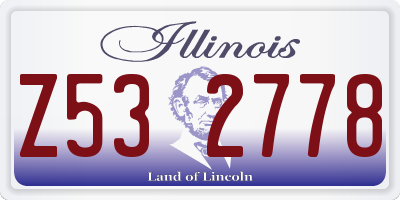 IL license plate Z532778