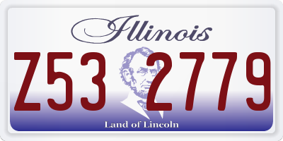IL license plate Z532779
