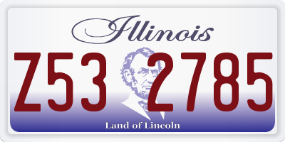 IL license plate Z532785