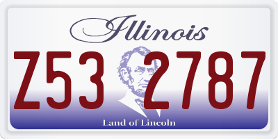 IL license plate Z532787