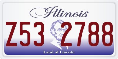 IL license plate Z532788