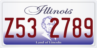 IL license plate Z532789