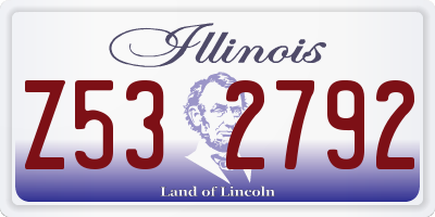 IL license plate Z532792