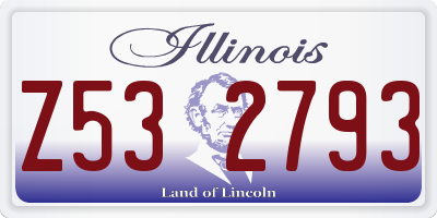 IL license plate Z532793
