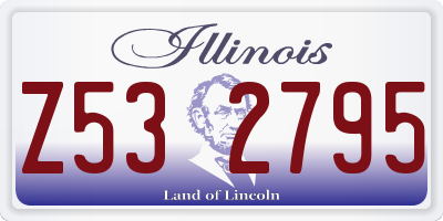 IL license plate Z532795