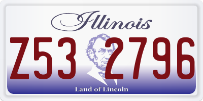 IL license plate Z532796