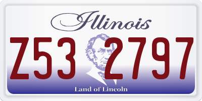 IL license plate Z532797