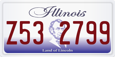 IL license plate Z532799