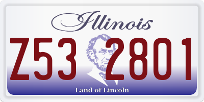 IL license plate Z532801