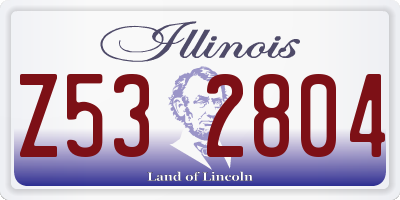IL license plate Z532804