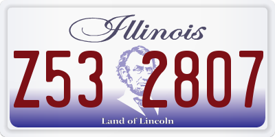 IL license plate Z532807