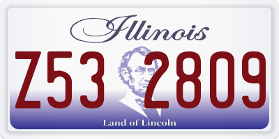 IL license plate Z532809
