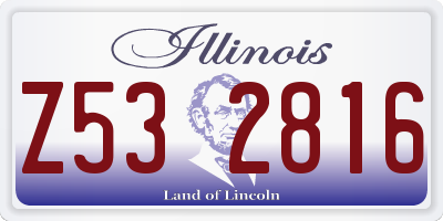 IL license plate Z532816