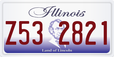 IL license plate Z532821