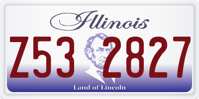 IL license plate Z532827