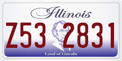 IL license plate Z532831