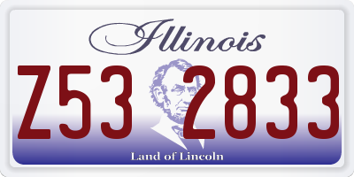 IL license plate Z532833