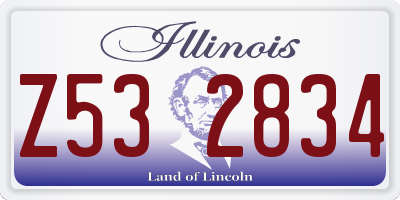 IL license plate Z532834