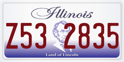 IL license plate Z532835
