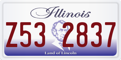 IL license plate Z532837