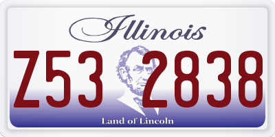 IL license plate Z532838